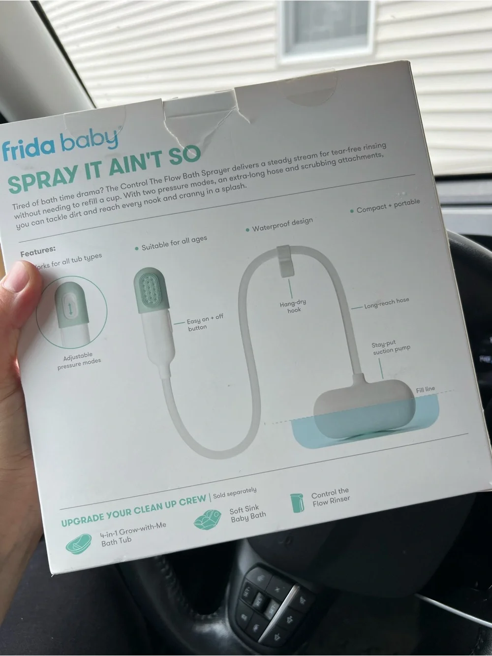 frida baby Control The Flow Bath Sprayer - Mint/White